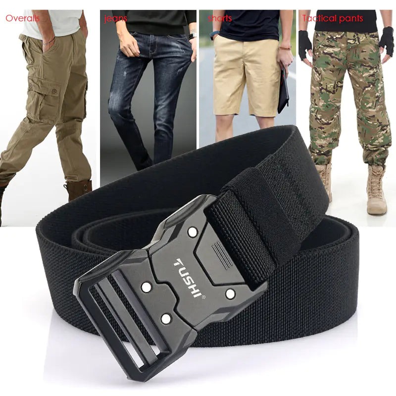 Military Style Tactical Belt - Quick Release Buckle