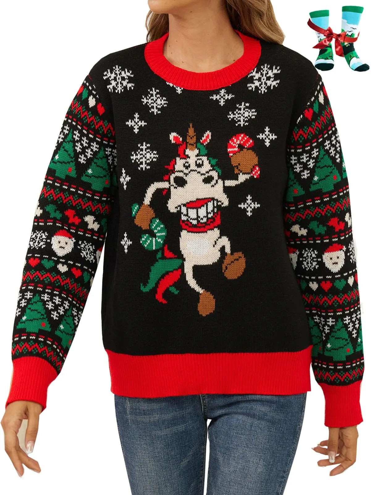 MTM Ugly Christmas Sweater - Unicorn Santa