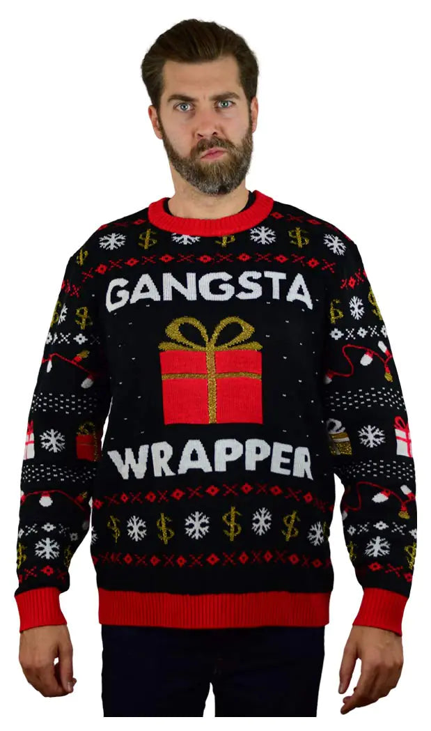 MTM Ugly Christmas Sweater - Gangsta Wrapper