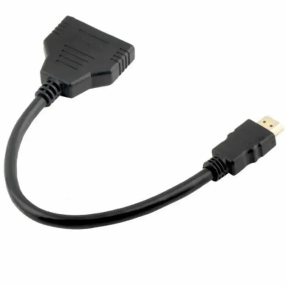 Hot HDMI Compatible 2 Dual Port Y Splitter HD 1080P V1.4 Male To Double Female Adapter Cable 1 In 2 Out Converter Connect Cable