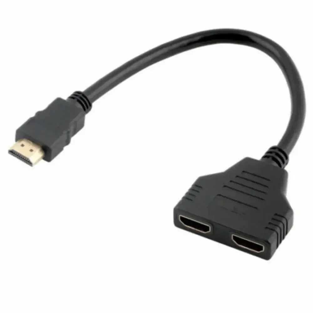 Hot HDMI Compatible 2 Dual Port Y Splitter HD 1080P V1.4 Male To Double Female Adapter Cable 1 In 2 Out Converter Connect Cable