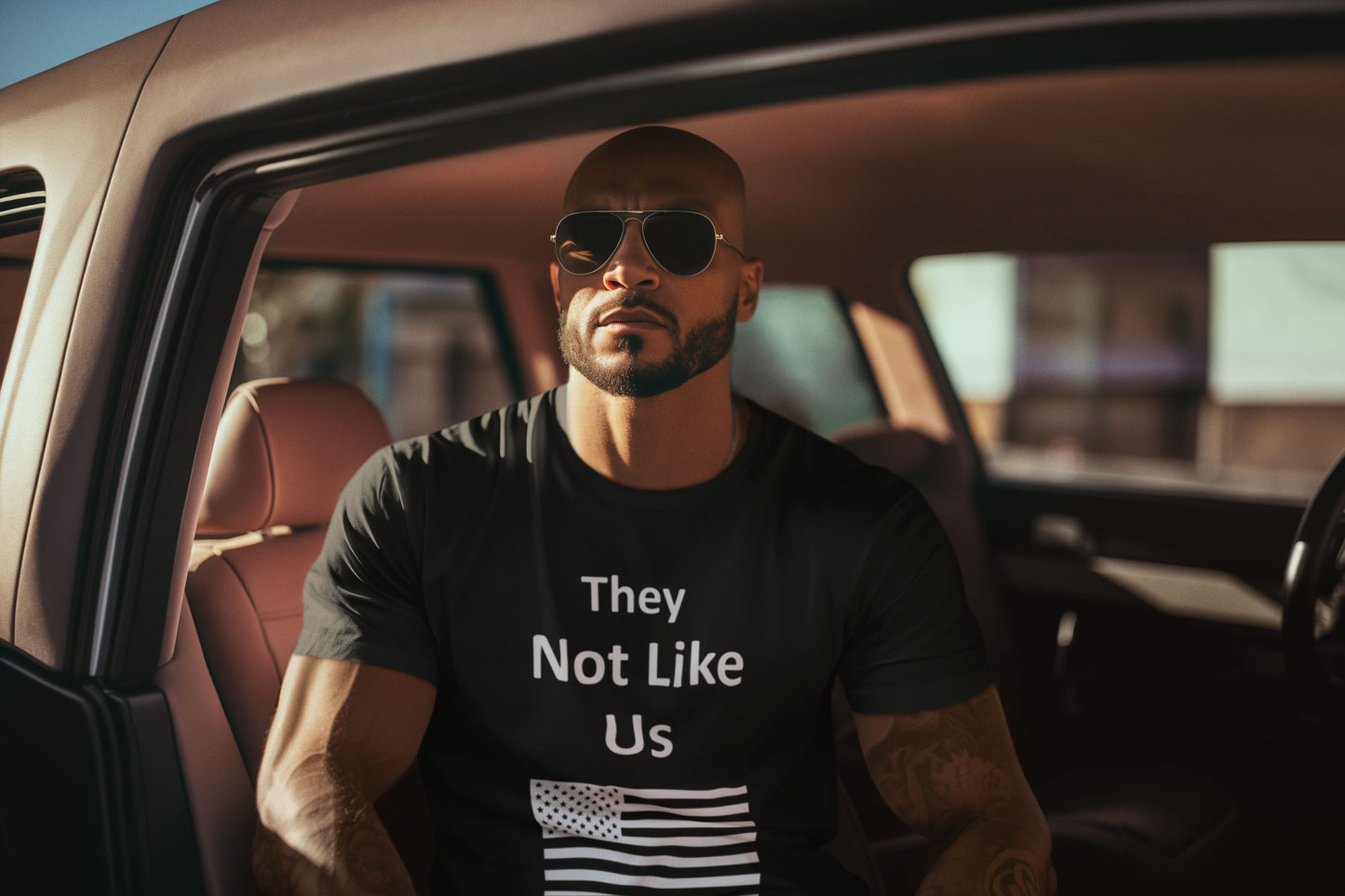 They Not Like Us American Flag T-Shirt