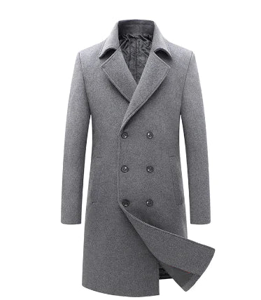 MTM Men's Wool Blend Long Pea Coat