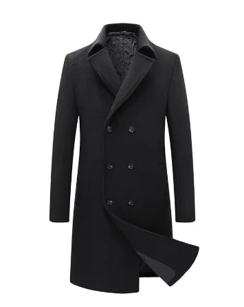 MTM Men's Wool Blend Long Pea Coat